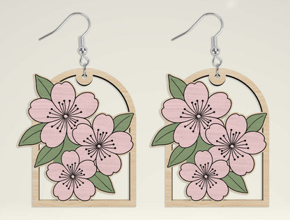 Floral Earring SVG Bundle Laser Cut File for xTool and Glowforge