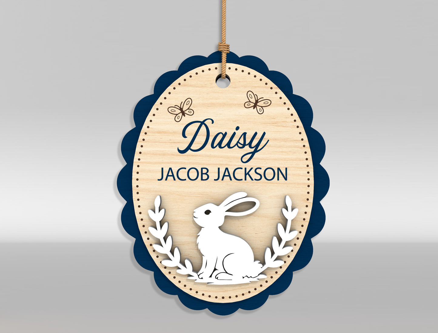 Easter Bunny Basket Tag SVG Bundle 18 Designs for Glowforge and xTool