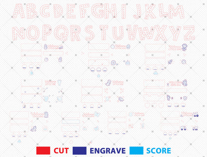 Nursery Birth Stats Sign SVG File for Glowforge and xTool