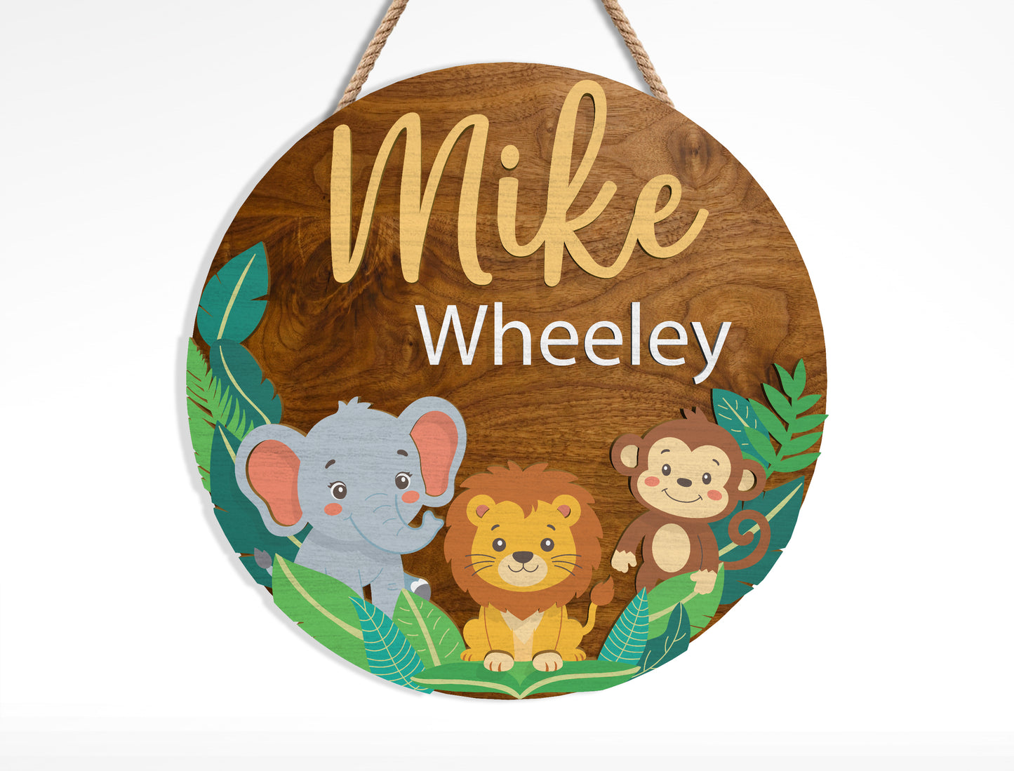 Safari Name Sign SVG Bundle Laser Cut File for Glowforge and xTool