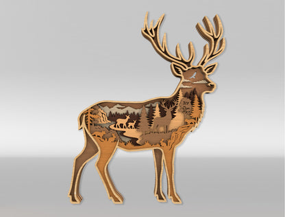 Multilayer Wildlife Animal SVG Bundle for Glowforge xTool LightBurn 10 Designs