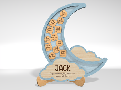 Baby Milestone Memory Bank SVG Laser Cut File for Glowforge