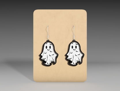 Cute Halloween Ghost Earrings SVG Bundle 17 Designs for Glowforge xTool LightBurn