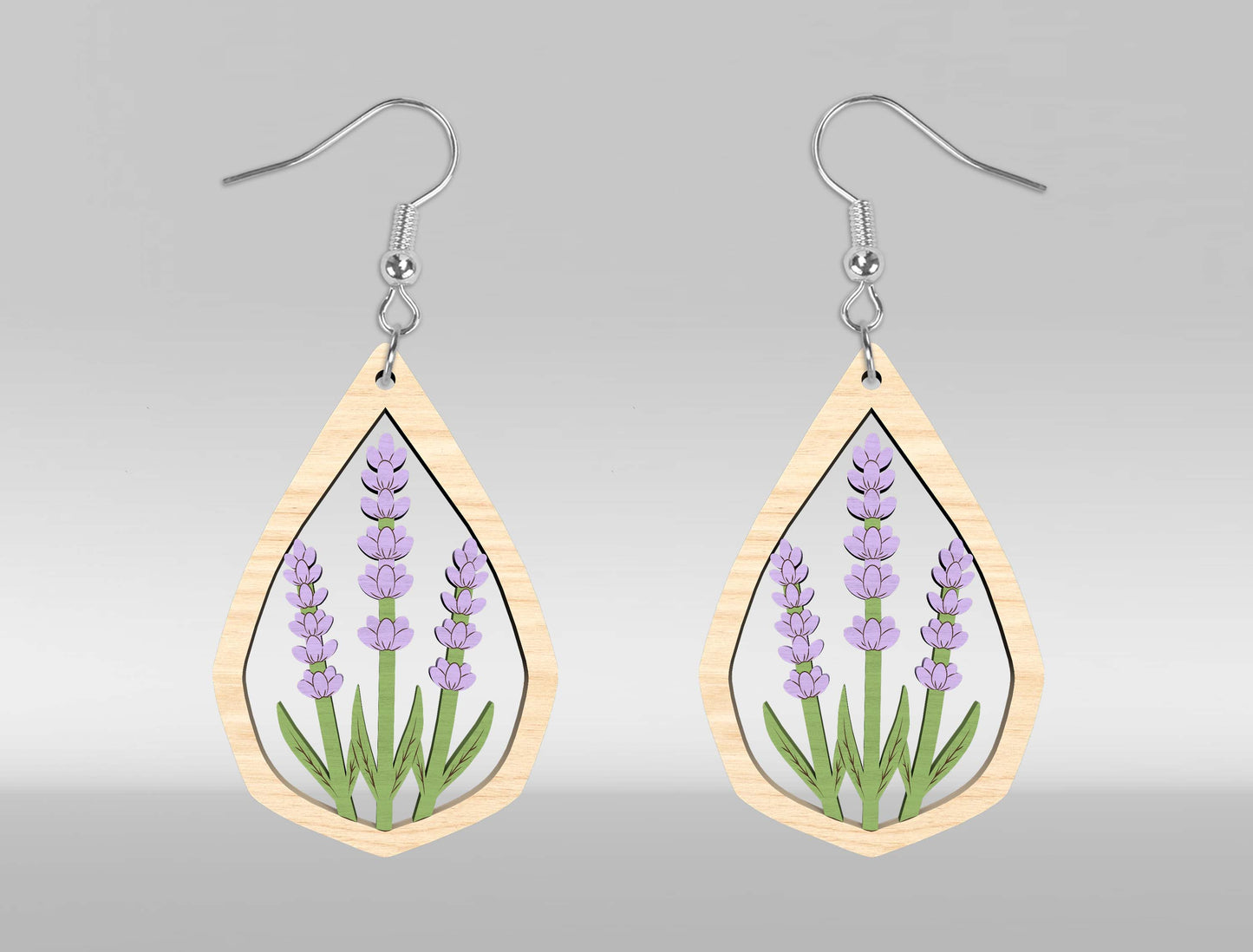 Floral Earring SVG Bundle Laser Cut File for xTool and Glowforge