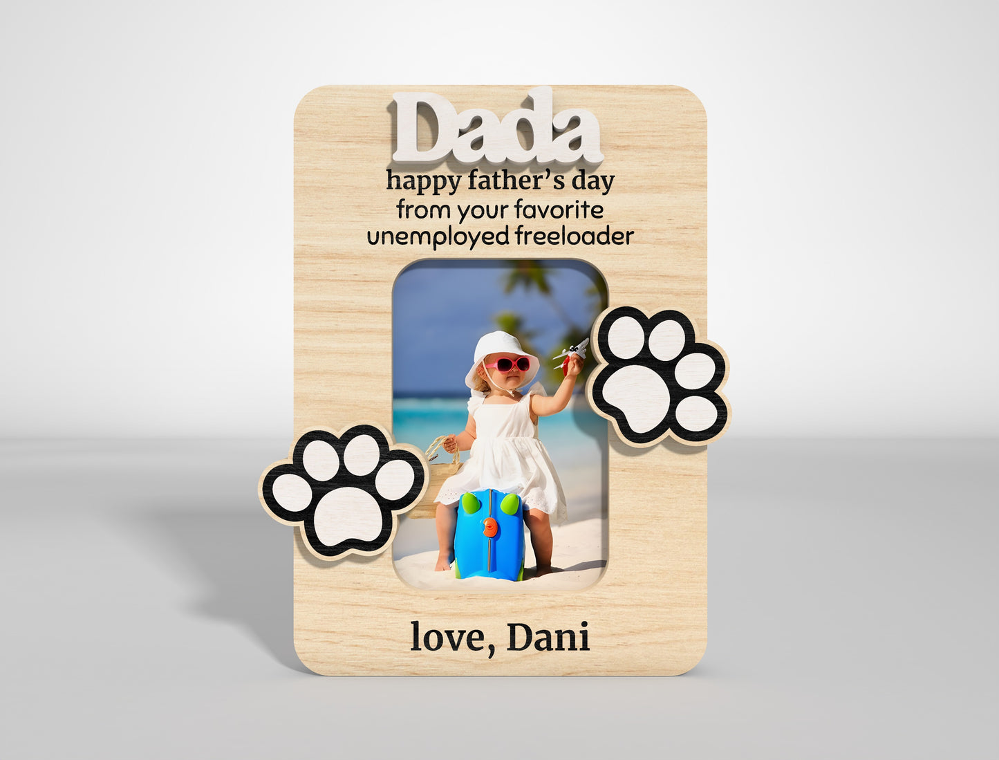 Dad Fridge Photo Magnet SVG Bundle Laser Cut File for xTool and LightBurn