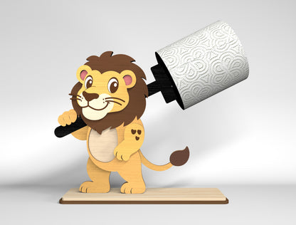 Safari Animal Toilet Roll Holder SVG Bundle for Glowforge and LightBurn