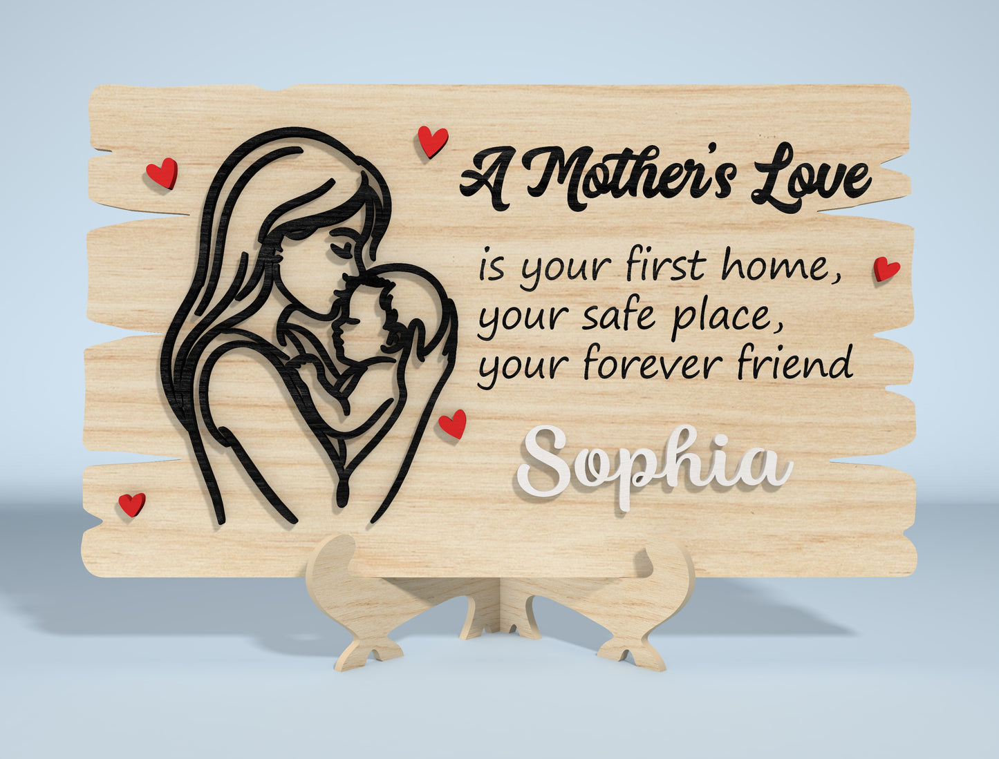 Mother's Day Quote Sign SVG Bundle Laser Cut File for Glowforge and xTool