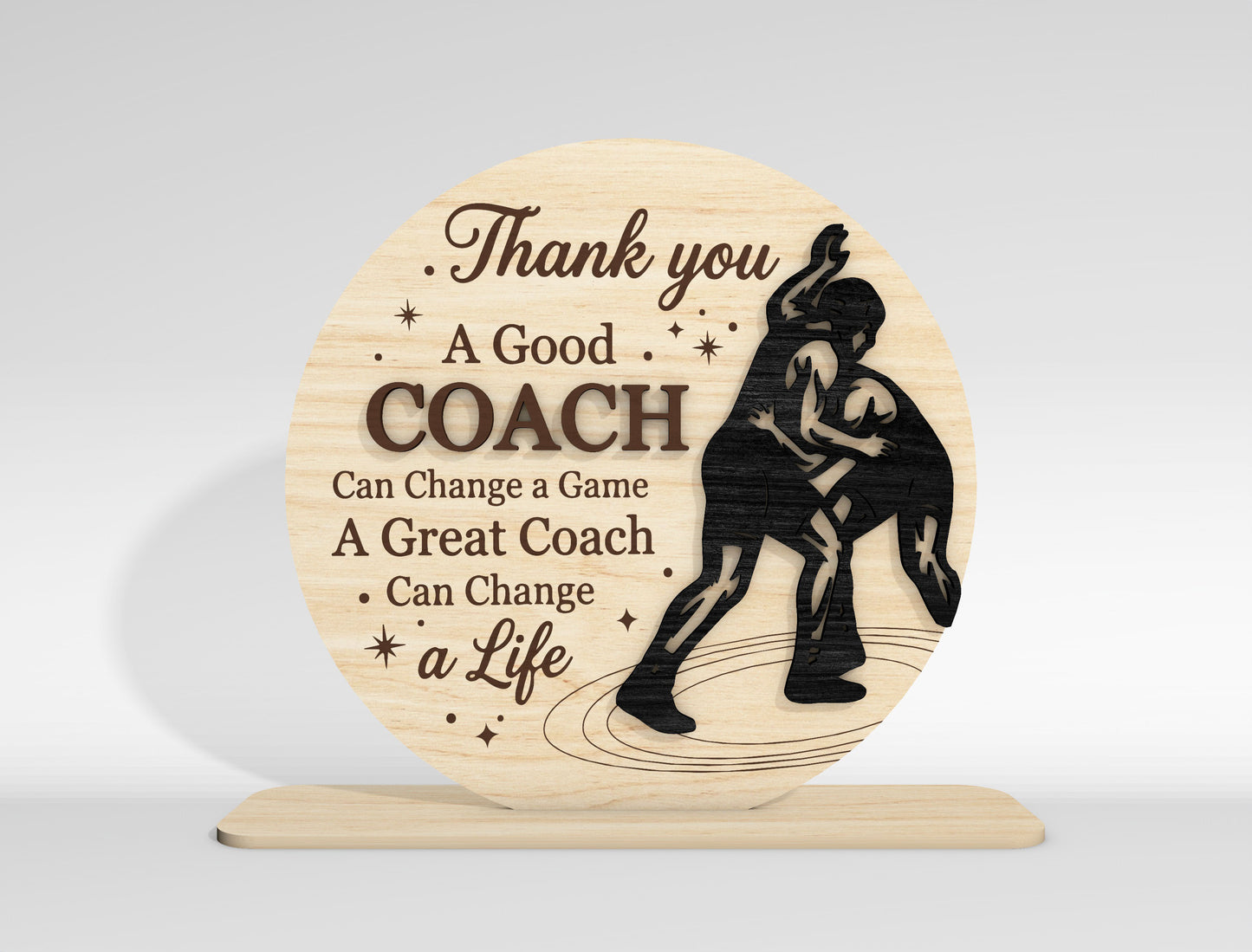 Thank You Coach Sign SVG Bundle for Glowforge and LightBurn