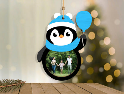 Christmas Photo Frame Ornaments Laser Cut File | Holiday Digital Download | Ready to Cut | Glowforge, xTool, LightBurn, etc.