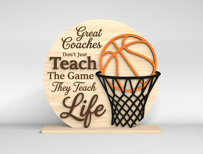 Thank You Coach Sign SVG Bundle for Glowforge and LightBurn