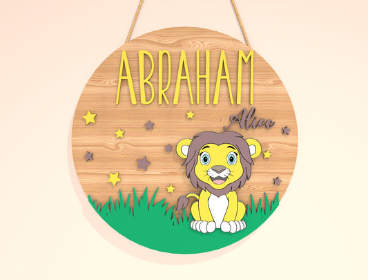 Personalized Baby Animal Name Sign SVG Bundle for xTool and Glowforge