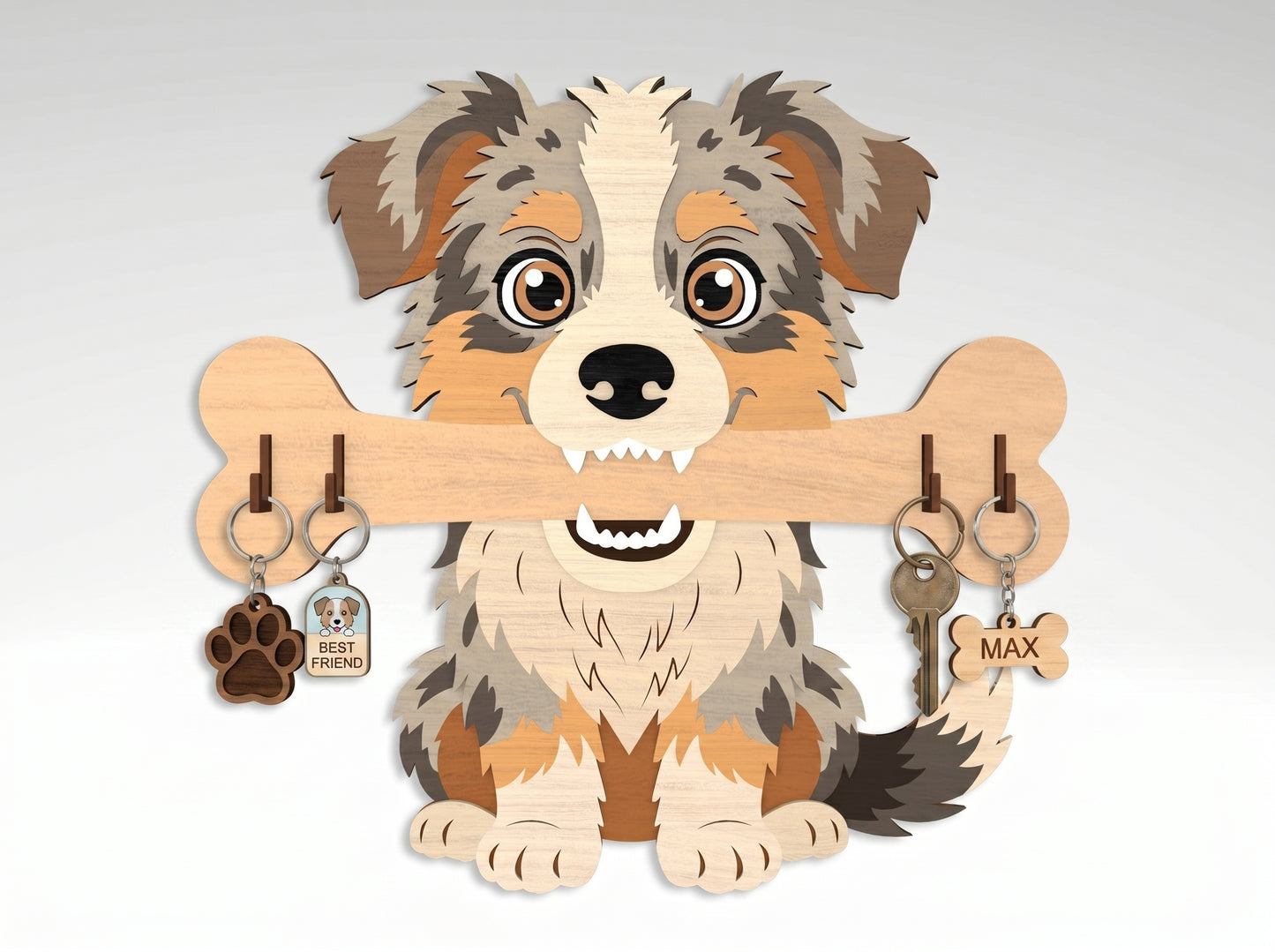 Dog Breed Key Holder SVG Bundle for Glowforge and LightBurn