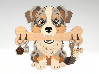 Dog Breed Key Holder SVG Bundle for Glowforge and LightBurn
