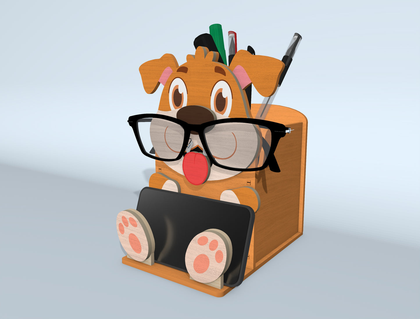 Animal Pencil Holder SVG Bundle Laser Cut File for Glowforge and xTool