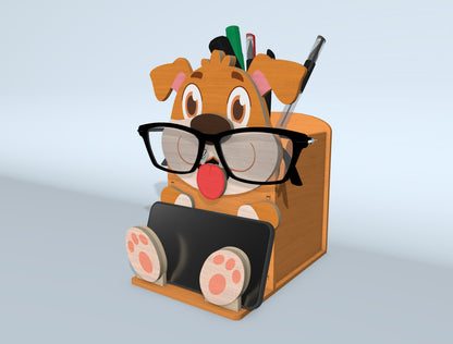 Animal Pencil Holder SVG Bundle Laser Cut File for Glowforge and xTool
