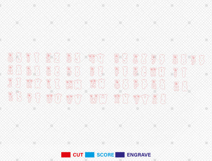 Easter Carrot Basket Tags SVG Alphabet Number Name Tags for LightBurn and xTool