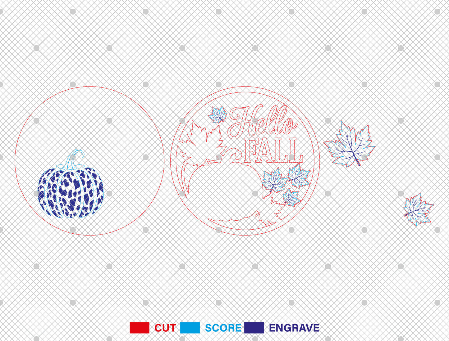 Fall Door Hanger SVG Bundle for Glowforge xTool LightBurn 9 Designs