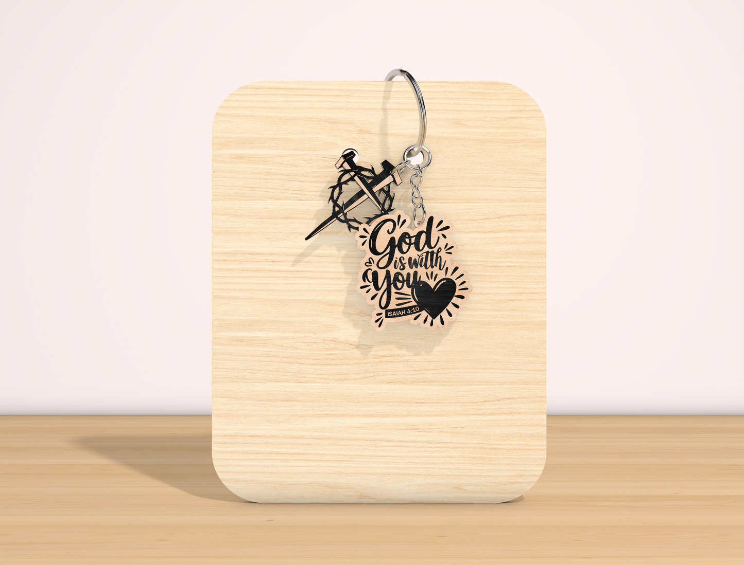Christian Bible Verse Keychain SVG Inspirational Faith for Glowforge