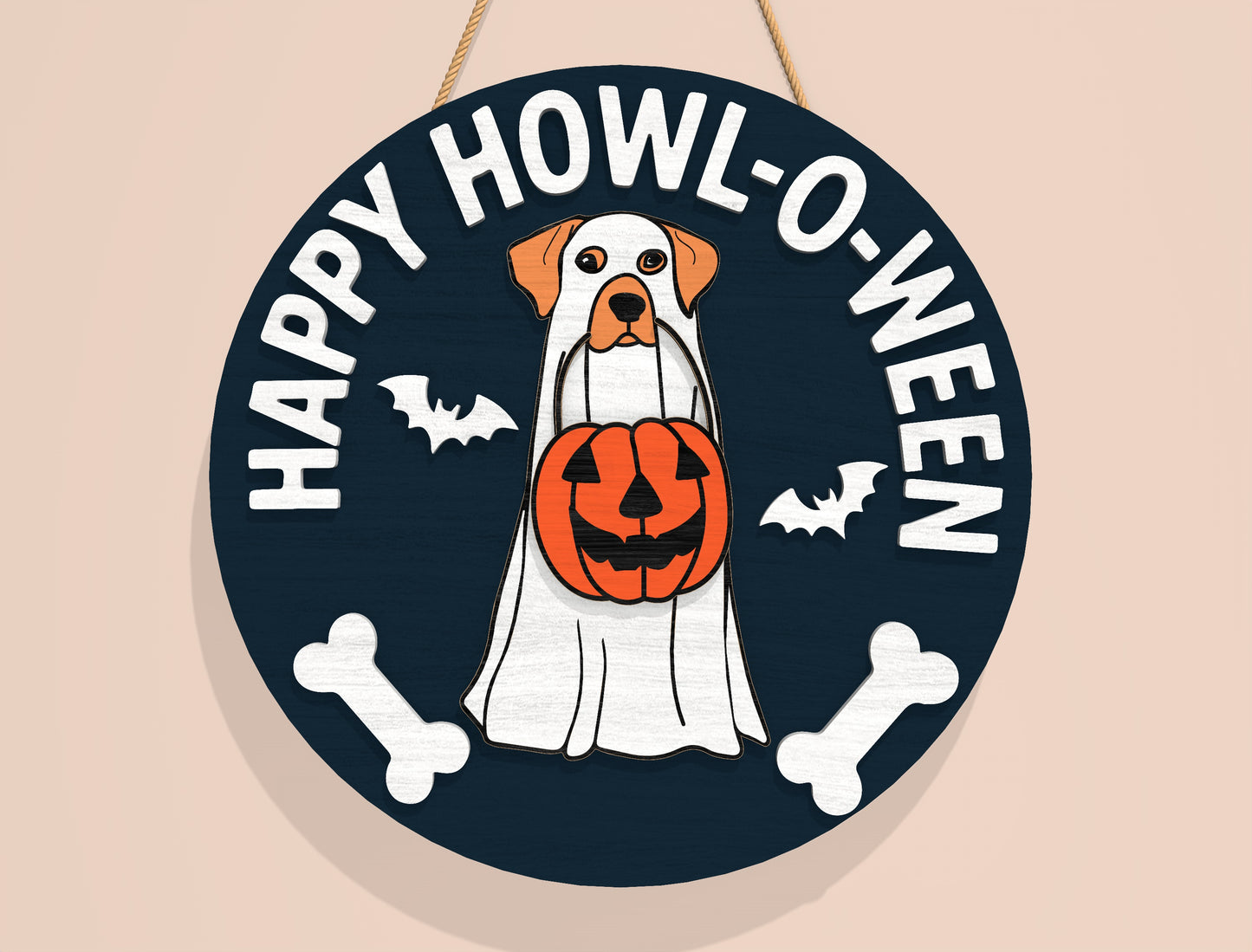 Happy Howl-O-Ween Dog SVG Bundle Laser Cut File | 12 Halloween Dog Designs | Funny Pet Decor | Glowforge, xTool, LightBurn, etc.