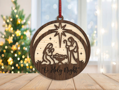 Christian Nativity Ornament SVG Bundle Christmas Laser Cut Files