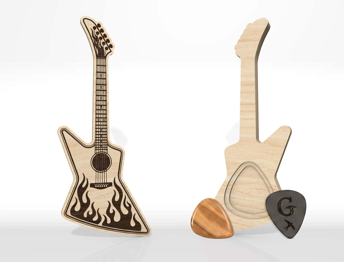 Guitar Pick Holder SVG Bundle 12 Laser Cut Designs