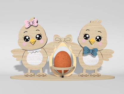 Easter Egg Holder SVG Bundle Bunny Chick 11 Designs for Glowforge and xTool