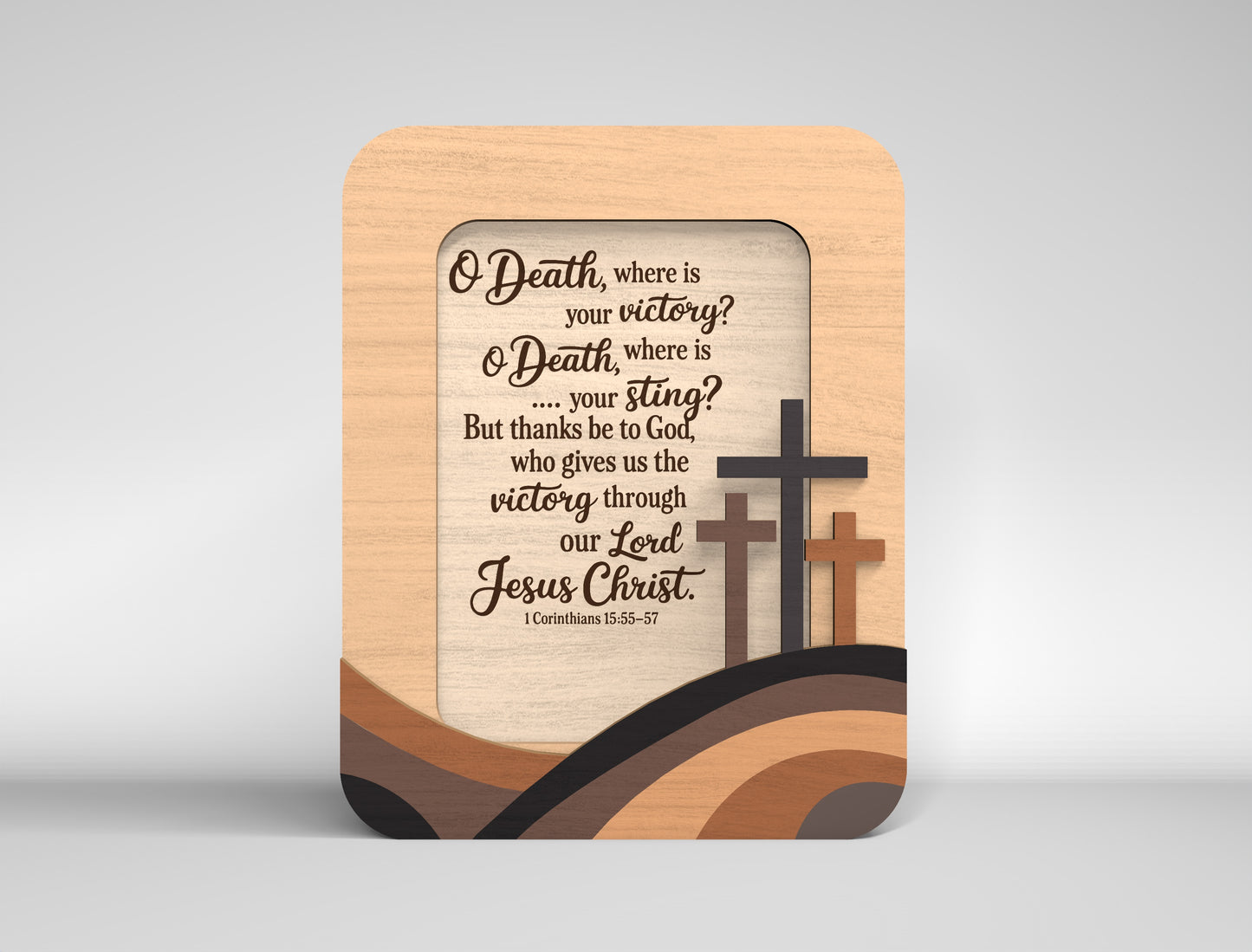 Bible Verse Cross Frames SVG 13 Layered Desk Decor for LightBurn and Glowforge