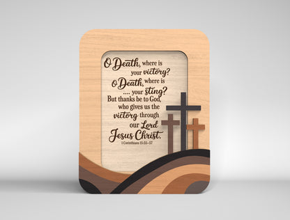 Bible Verse Cross Frames SVG 13 Layered Desk Decor for LightBurn and Glowforge