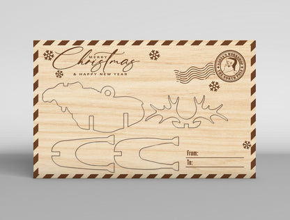 Christmas Gift Card Holder SVG Bundle 16 Laser Cut Designs
