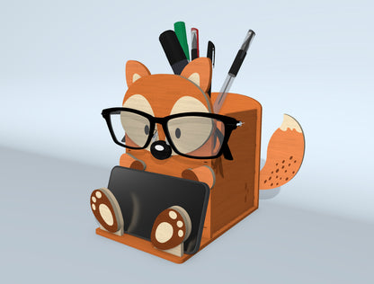 Animal Pencil Holder SVG Bundle Laser Cut File for Glowforge and xTool