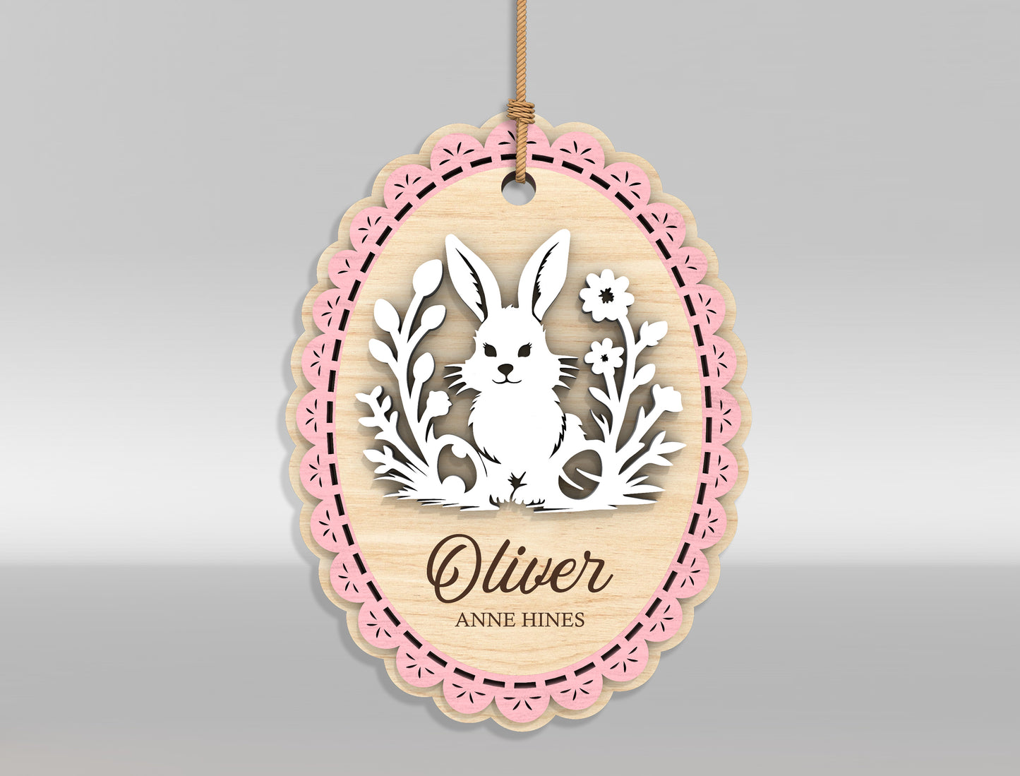 Easter Bunny Basket Tag SVG Bundle 18 Designs for Glowforge and xTool