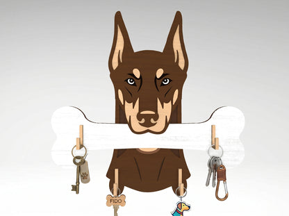 Dog Key Holder SVG Bundle for xTool, Glowforge, or LightBurn