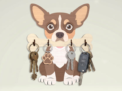 Personalized Dog Key Holder SVG Bundle for Glowforge and LightBurn
