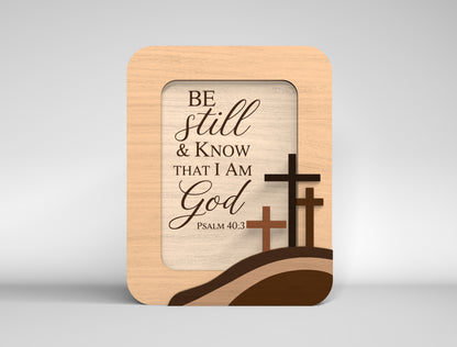 Bible Verse Cross Frames SVG 13 Layered Desk Decor for LightBurn and Glowforge
