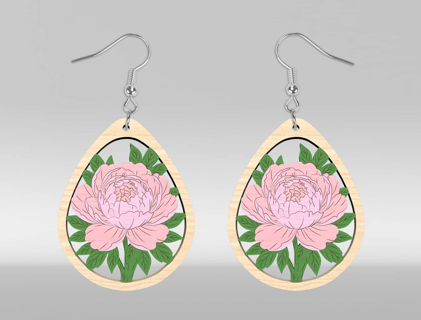 Floral Earring SVG Bundle Laser Cut File for xTool and Glowforge