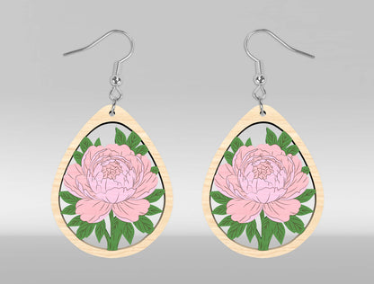Floral Earring SVG Bundle Laser Cut File for xTool and Glowforge