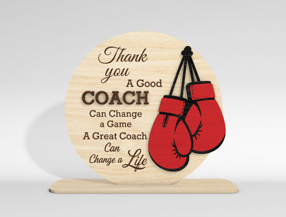 Thank You Coach Sign SVG Bundle for Glowforge and LightBurn