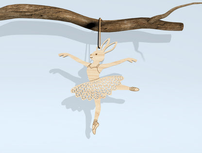 Ballerina Bunny SVG Bundle Dancing Rabbit Easter for LightBurn and xTool