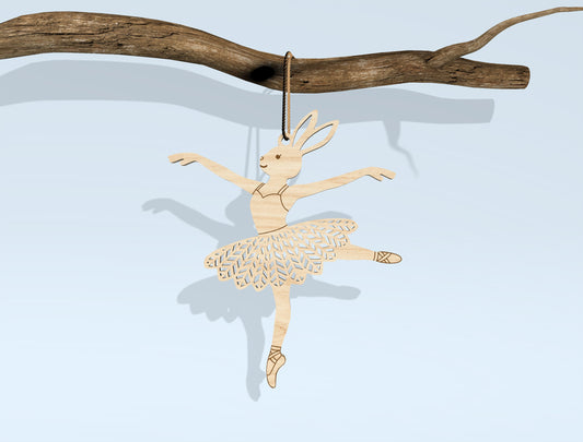 Ballerina Bunny SVG Bundle Dancing Rabbit Easter for LightBurn and xTool