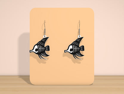 Halloween Ocean Skeleton Earrings SVG Bundle for Glowforge xTool LightBurn