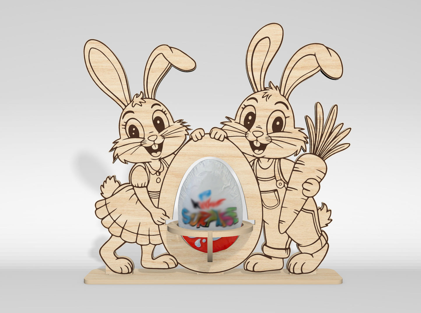 11 Easter Kinder Egg Holder Bundle SVG Laser Cut for LightBurn and Glowforge