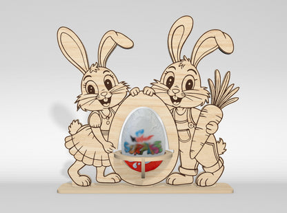 11 Easter Kinder Egg Holder Bundle SVG Laser Cut for LightBurn and Glowforge