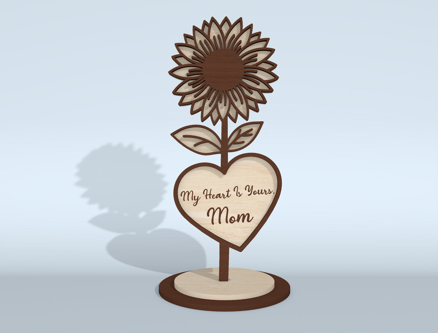 Mother's Day Flower Heart Sign SVG Bundle 16 Designs for LightBurn