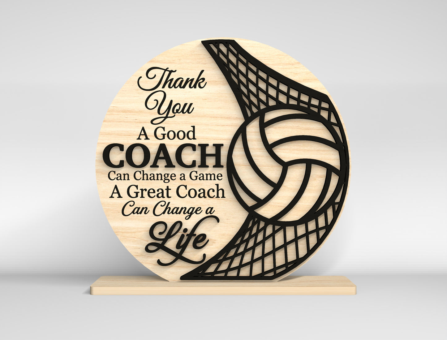 Thank You Coach Sign SVG Bundle for Glowforge and LightBurn