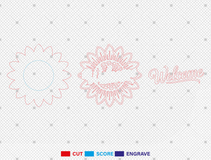Butterfly Welcome Door Hanger SVG Bundle with 10 Tropical Designs for Glowforge