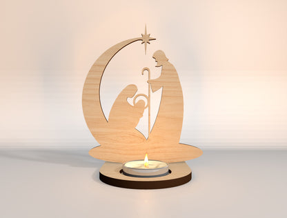 Christmas Nativity Candle Holder SVG Bundle 13
