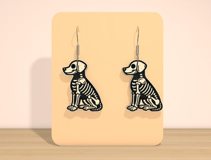 Skeleton Dog Earrings SVG Bundle for Glowforge xTool LightBurn