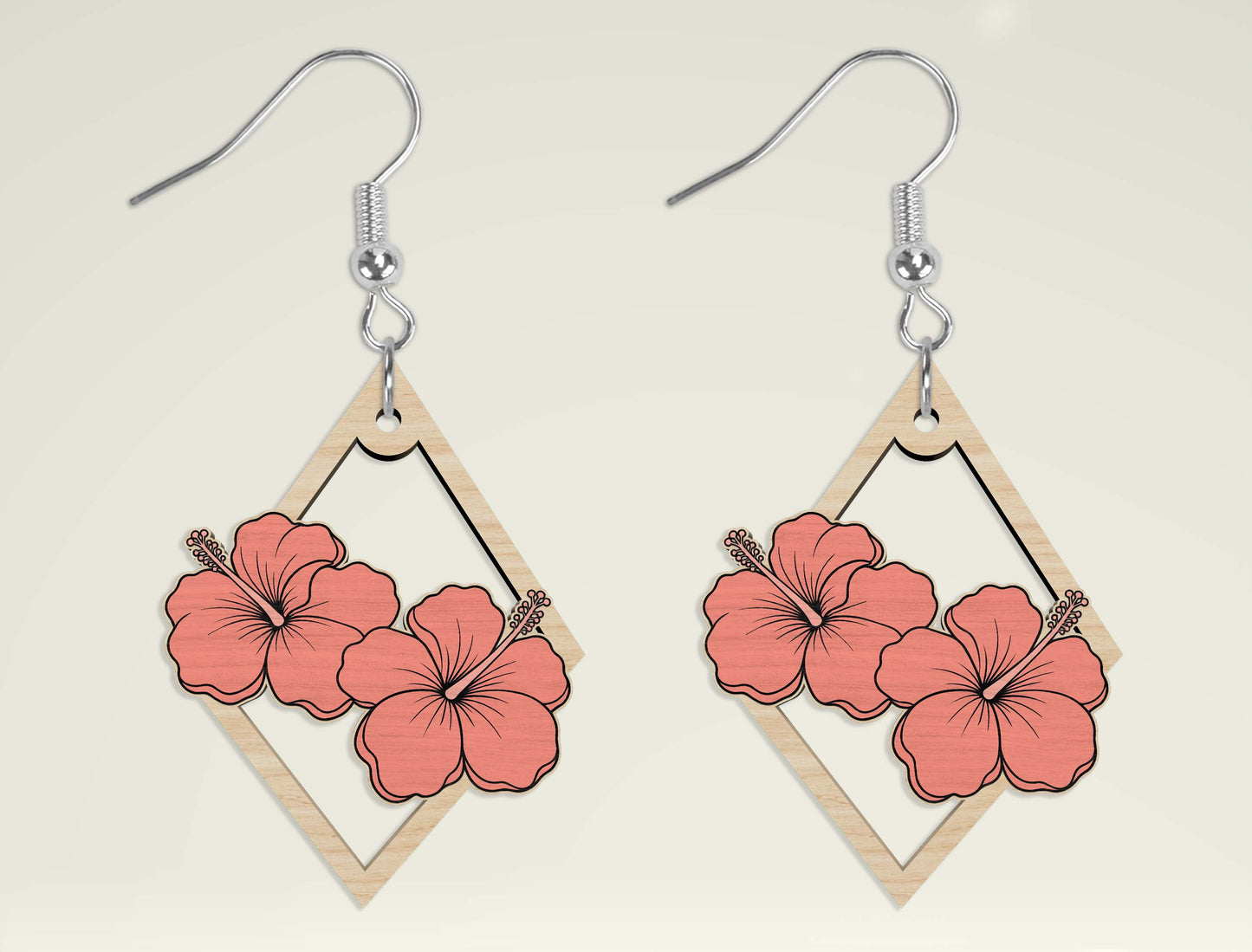 Floral Earring SVG Bundle Laser Cut File for xTool and Glowforge