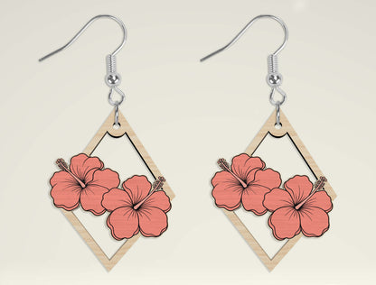 Floral Earring SVG Bundle Laser Cut File for xTool and Glowforge