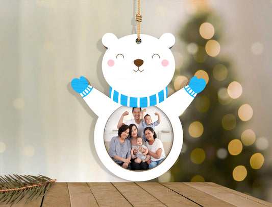 Christmas Photo Frame Ornaments Laser Cut File | Holiday Digital Download | Ready to Cut | Glowforge, xTool, LightBurn, etc.